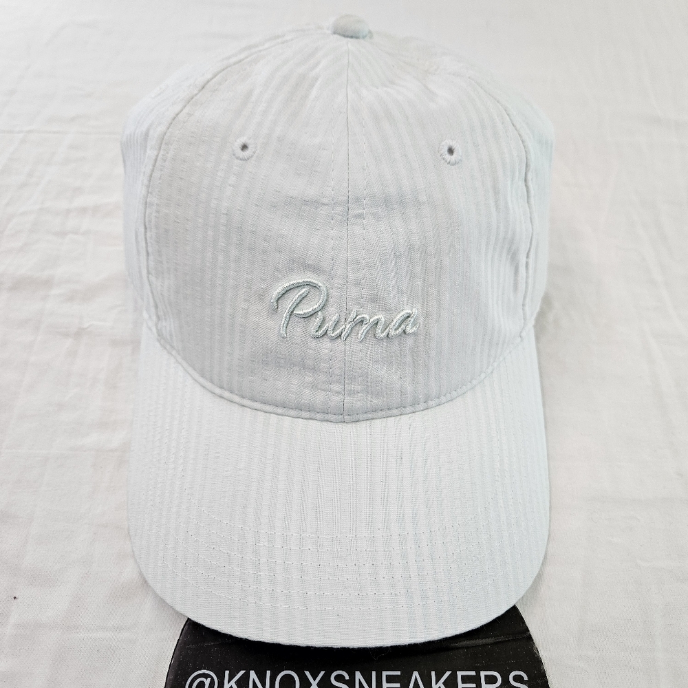 Puma Seersucker Dad Hat Peaceful Blue Adult Adjustable Strap